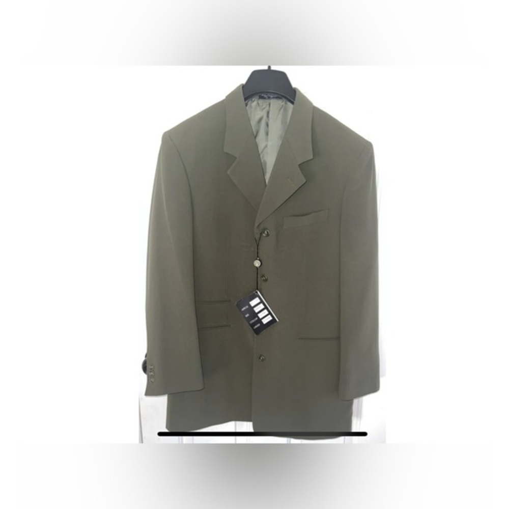NWT Rare Olive Green Prato Kapperzio Uomo Men’s Blazer Jacket Coat Size R40/W34